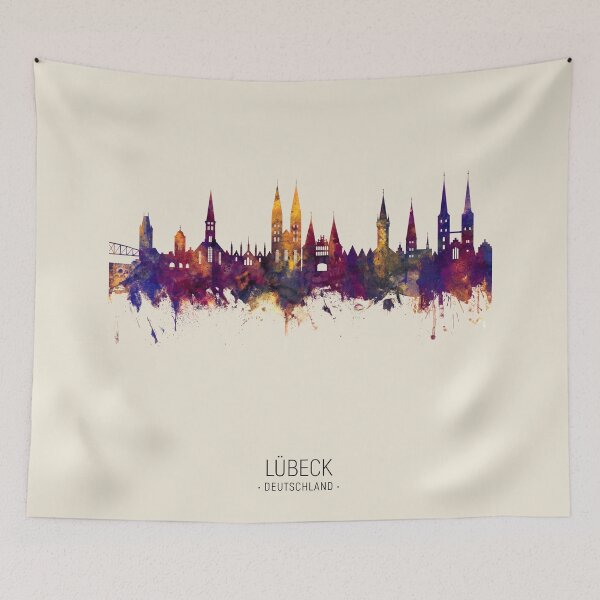 Item preview, Lübeck Germany Skyline designed and sold by ArtPrints.