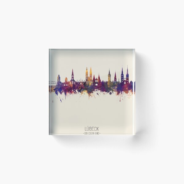 Item preview, Lübeck Germany Skyline designed and sold by ArtPrints.