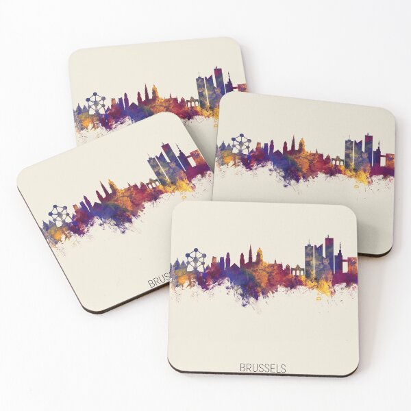 Item preview, Brussels Belgium Skyline designed and sold by ArtPrints.