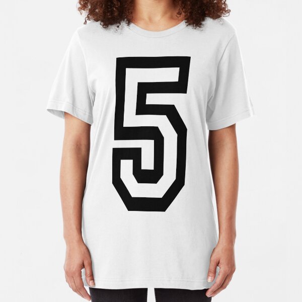 5, 5th, TEAM, SPORTS, NUMBER 5, FIFTH, FIVE, Competition. Slim Fit T-Shirt