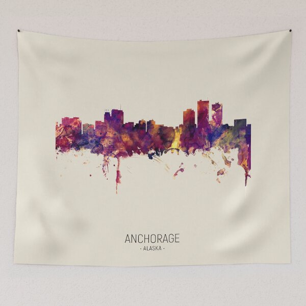 Item preview, Anchorage Alaska Skyline designed and sold by ArtPrints.