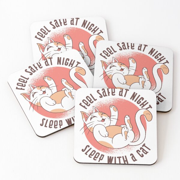 Item preview, Be safe. Sleep with a cat! designed and sold by Retrolendo.