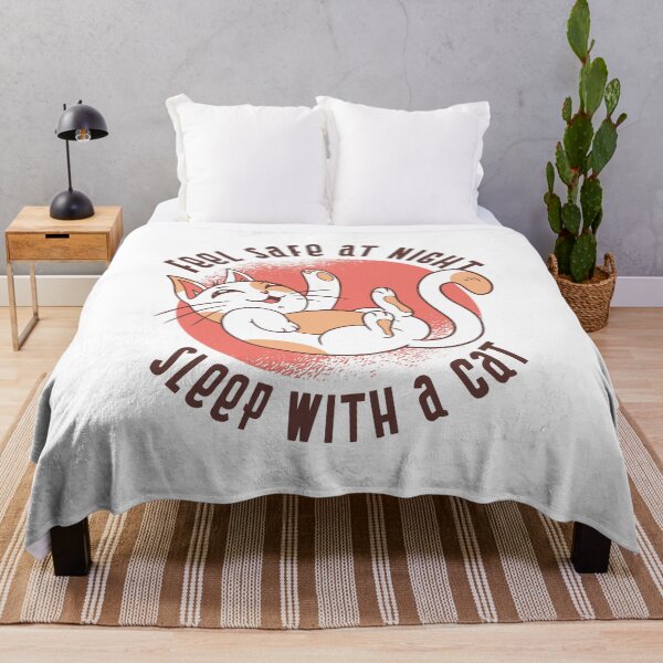 Item preview, Be safe. Sleep with a cat! designed and sold by Retrolendo.