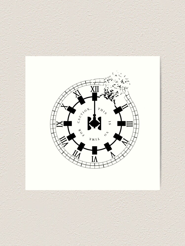 Alternate view of Interstellar - No Time For Caution (Endurance / Shattered Clock Design) Art Print