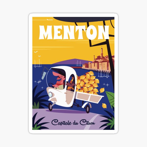 Vista previa del artículo con la obra «Cartel de Menton», diseñado y vendido por GAGodel.