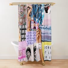 new pattern collage Shower Curtain