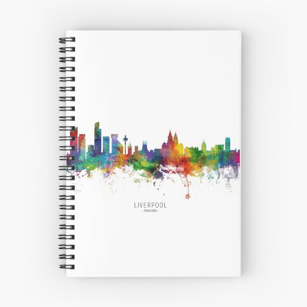 Aperçu de l'œuvre Liverpool England Skyline créée et vendue par ArtPrints.