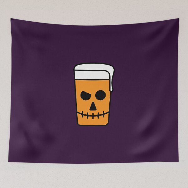 Item preview, Halloween Pumpkin Beer Skull Skeptical designed and sold by gstrehlow2011.