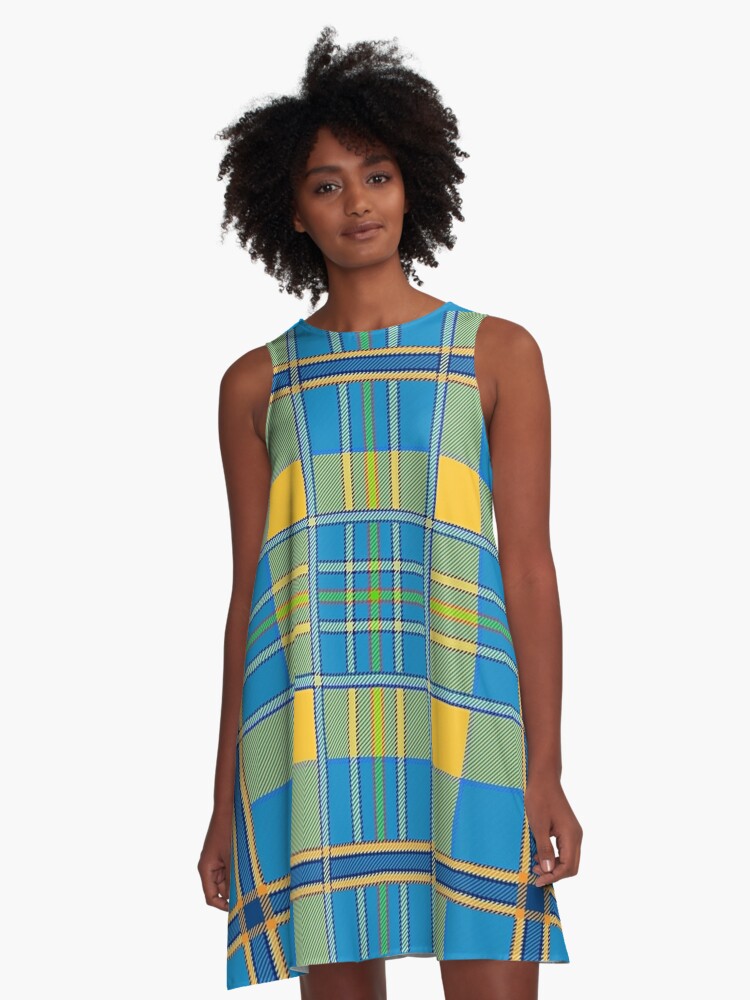 tartan yellow dress