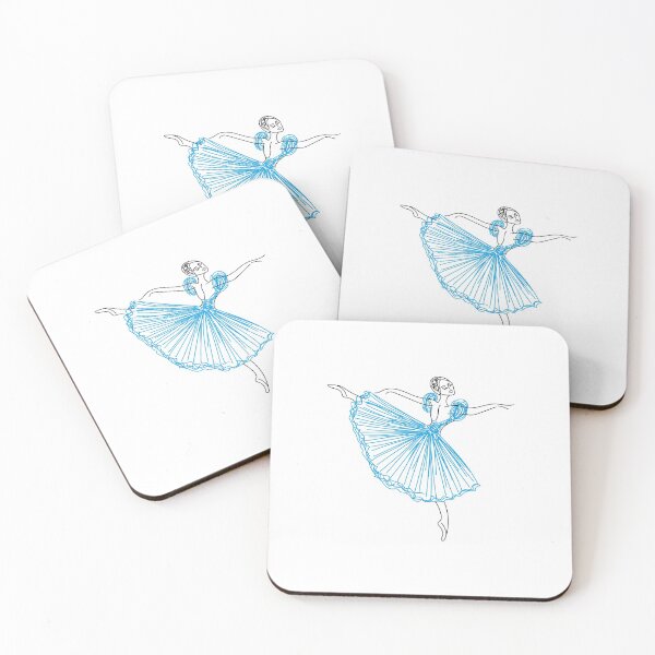 Item preview, Cute blue sticker of ballerina // Ballet dance // Ballerina // Dress designed and sold by Katya Tinmey.