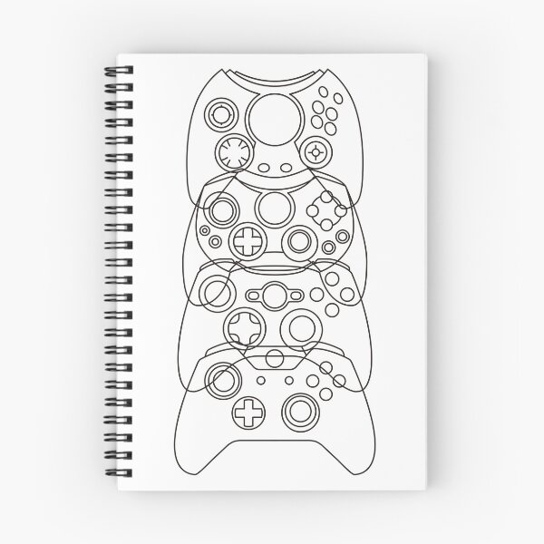 Aperçu de l'œuvre Contrôles Xbox (lignes noires) créée et vendue par ZeroSagitary.