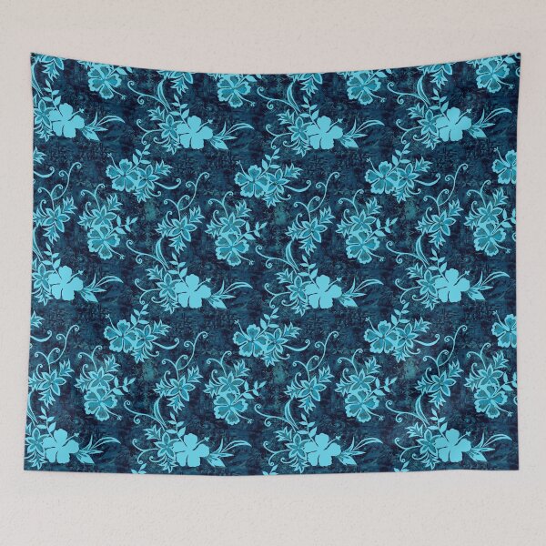 Item preview, Waimanalo Hawaiian Hibiscus Batik - Teal designed and sold by DriveIndustries.