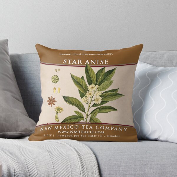 Star Anise - Organic Throw Pillow