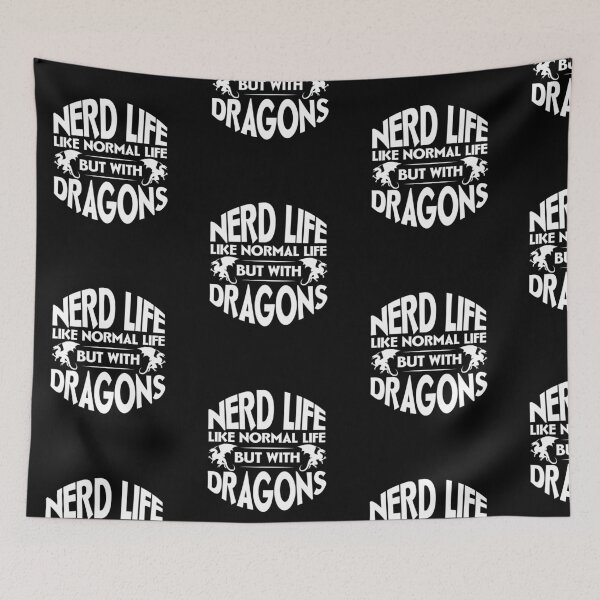 Item preview, Nerd Life Like Normal Life but with Dragons, Funny, Dnd, D and D, Mtg, Dungeons, Dragons, Gift, Nerd, Geek, designed and sold by amilli.