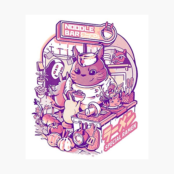 My neighbor noodle bar Photographic Print