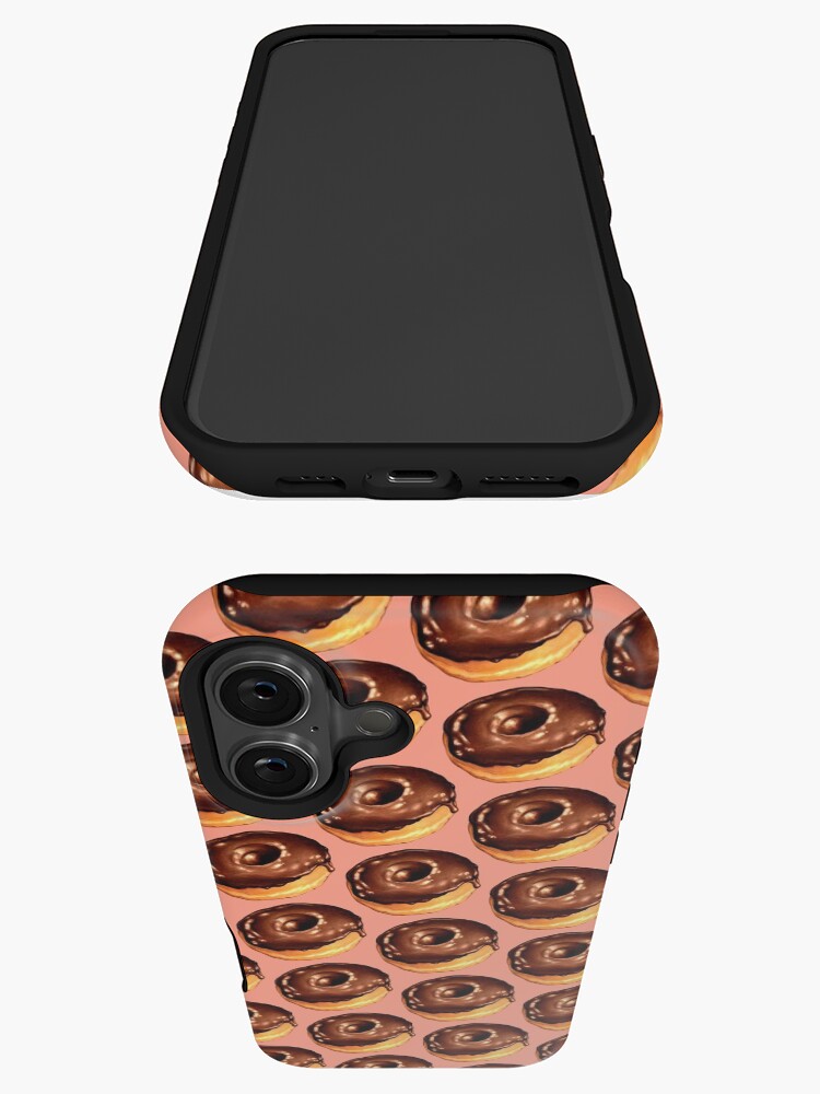Thumbnail 3 of 4, iPhone Case, Chocolate Donut Pattern - Pink designed and sold by KellyGilleran.