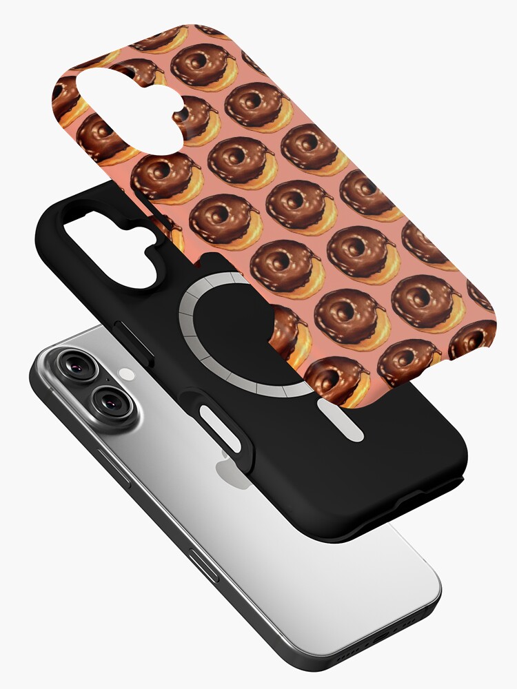 Thumbnail 2 of 4, iPhone Case, Chocolate Donut Pattern - Pink designed and sold by KellyGilleran.