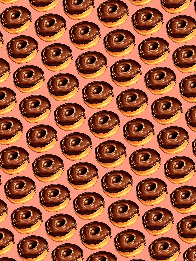Thumbnail 5 of 5, Graphic T-Shirt, Chocolate Donut Pattern - Pink designed and sold by KellyGilleran.
