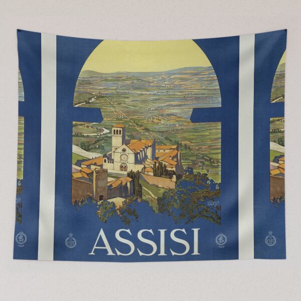 Item preview, Assisi vintage poster designed and sold by Vintage Designs +.