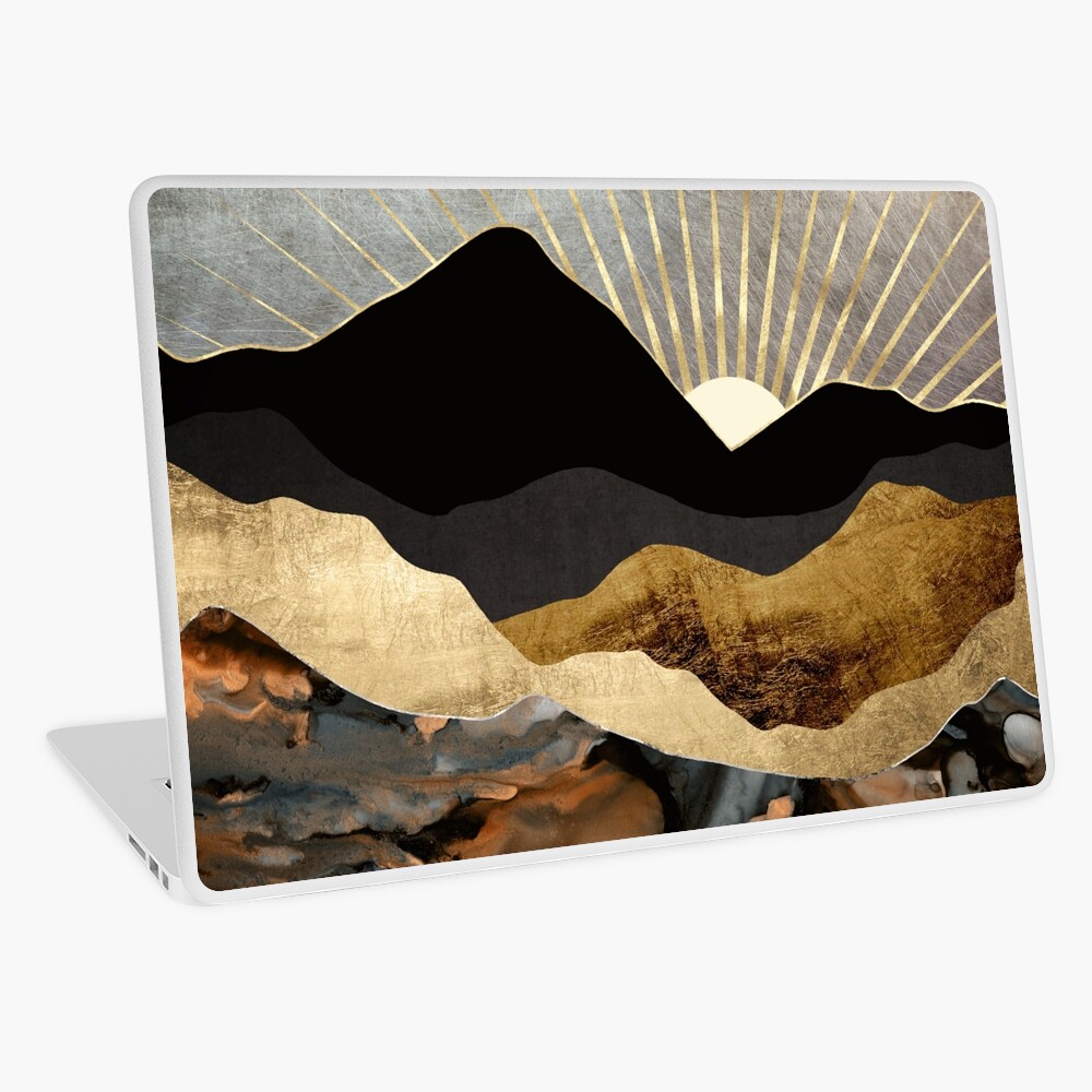 Copper and Gold Mountains Laptop Skin