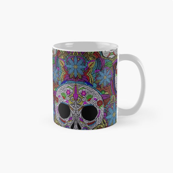 Item preview, Sugar Skull embroidered folk floral designed and sold by beesocks.