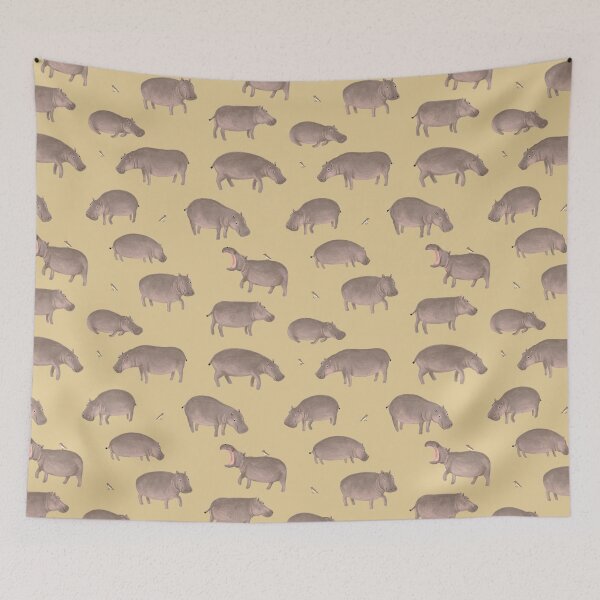 Item preview, Hippo Pattern  designed and sold by SophieCorrigan.