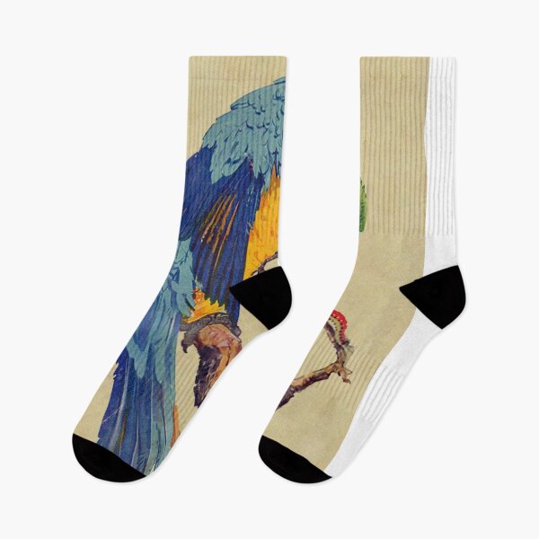 Item preview, Macaw and Caterpillar vintage illustration designed and sold by Vintage Designs +.