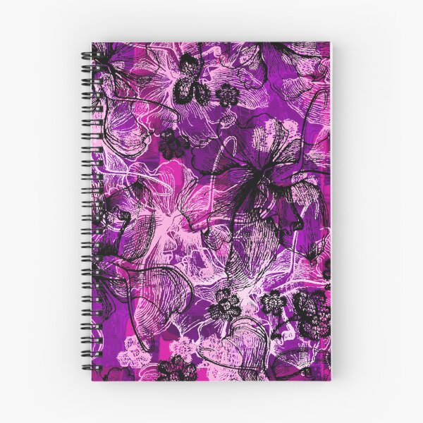 Item preview, Wahine Lace Hawaiian Orchid Illustration - Pink, Violet and Black designed and sold by DriveIndustries.