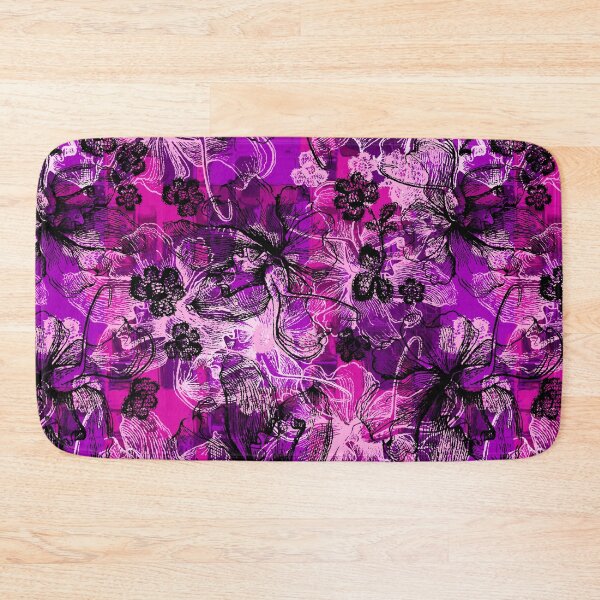 Item preview, Wahine Lace Hawaiian Orchid Illustration - Pink, Violet and Black designed and sold by DriveIndustries.