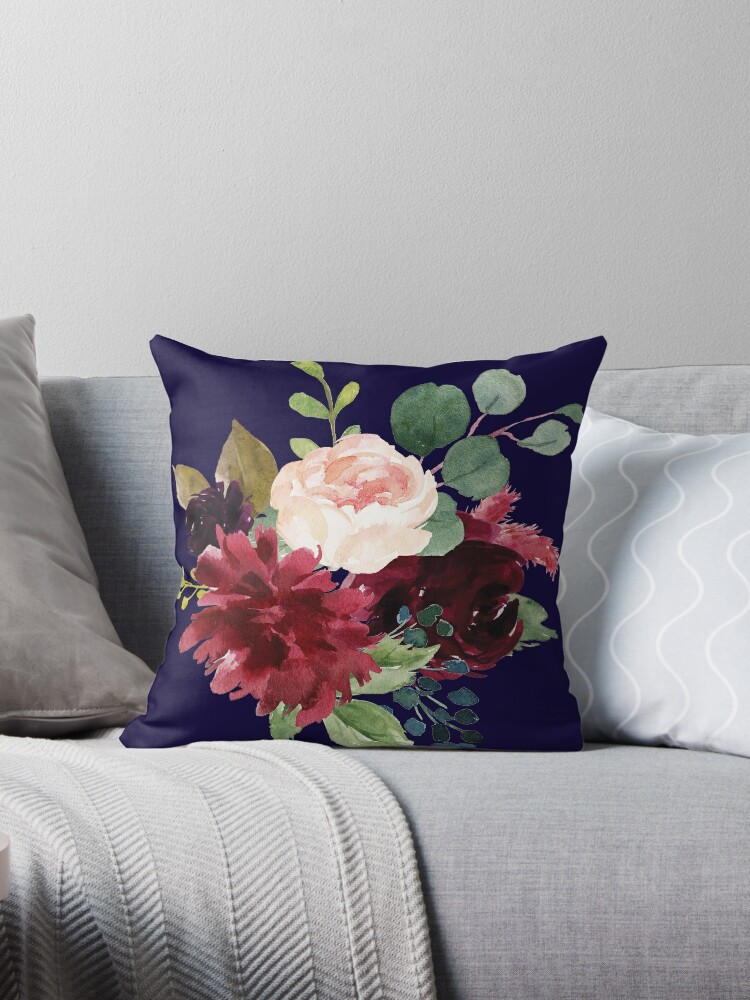 Blush discount floral pillow