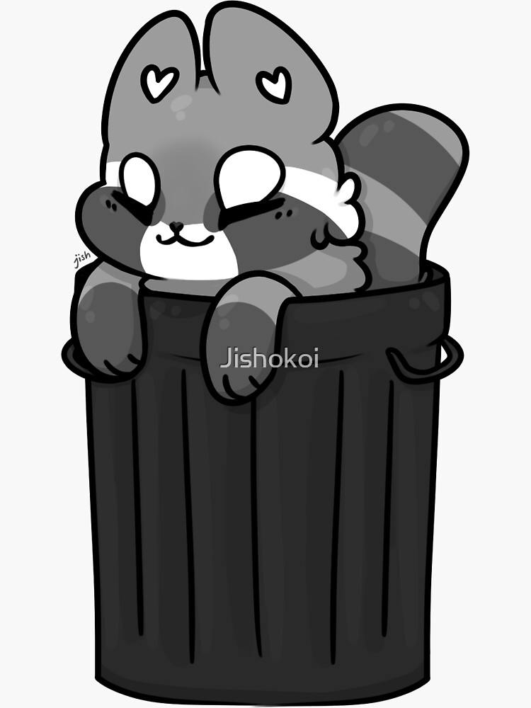 "Trash Panda" Sticker for Sale by Jishokoi Redbubble