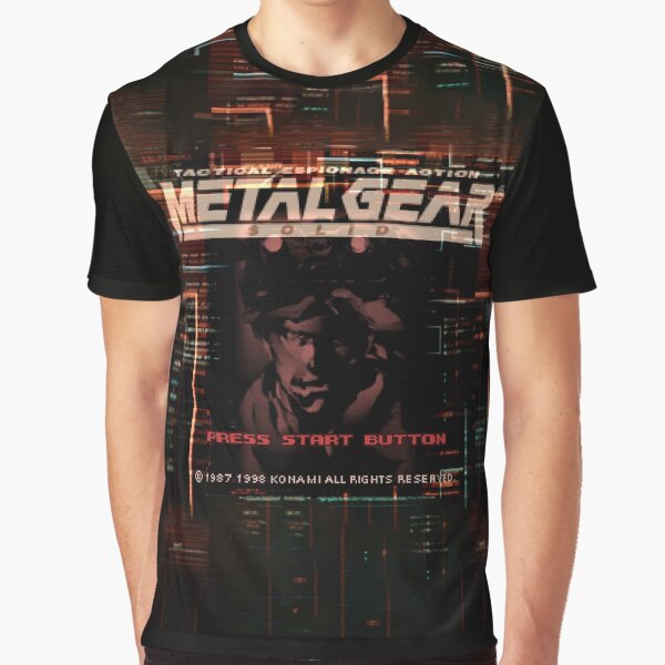 Presione el botón de inicio (Metal Gear Solid, PlayStation) Camiseta gráfica