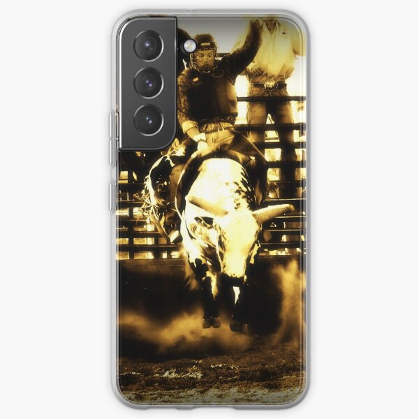 Bull Riding Rodeo Cowboy Rustique Country Western Coque souple Samsung Galaxy