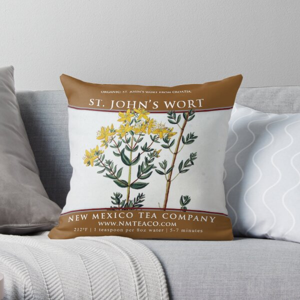 St. John's Wort - Organic Throw Pillow