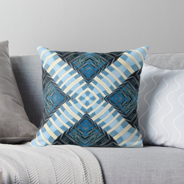 Kaleidoscopic Building Reflections. Throw Pillow