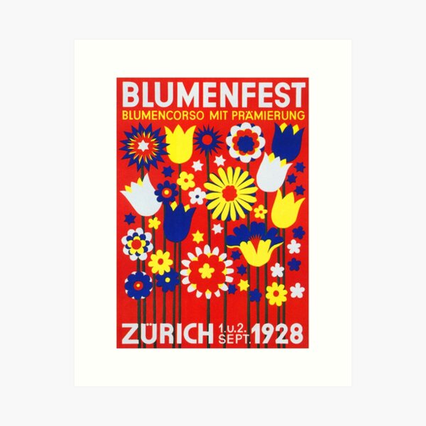 Item preview, Flower Festival Retro Vintage Poster designed and sold by vintagevivian.