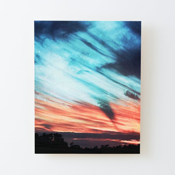 As the sun sets Wood Mounted Print
