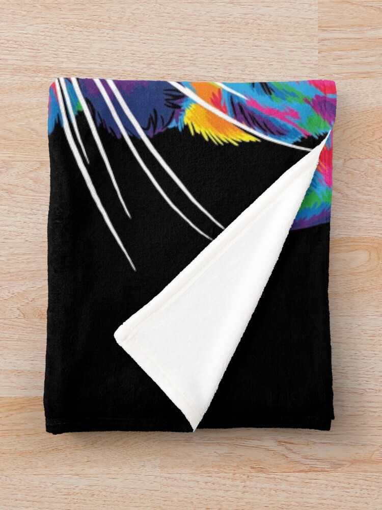 "Cute Rainbow Cat Fur" Throw Blanket for Sale by polliadesign Redbubble