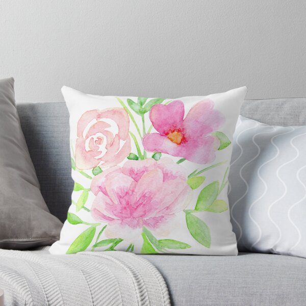 Item preview, Bright Pink Floral Arrangement- Watercolor designed and sold by haleygrady.