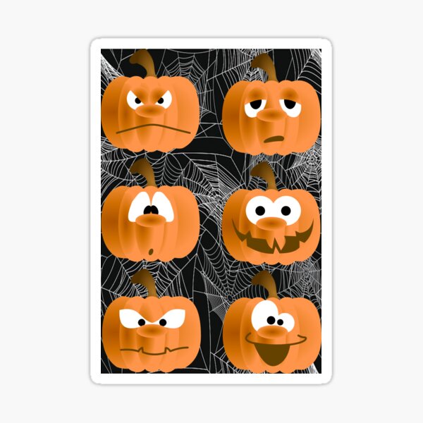 Item preview, PUMPKIN FACES - ORANGE designed and sold by HeckaDoodleDo.