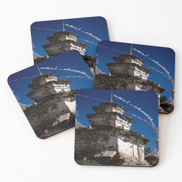 Item preview, Buddhist gompa and prayer flags in the Himalaya mountains, Nepal designed and sold by RaimondKlavins.