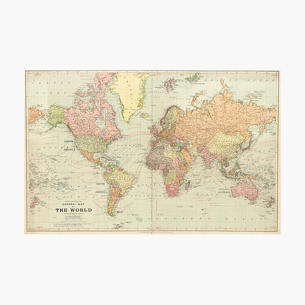 Item preview, Vintage Colorful Historical World Map designed and sold by easteuromaps.