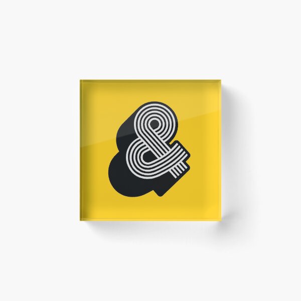 Item preview, Ampersand in Yellow and Black designed and sold by MotivatedType.
