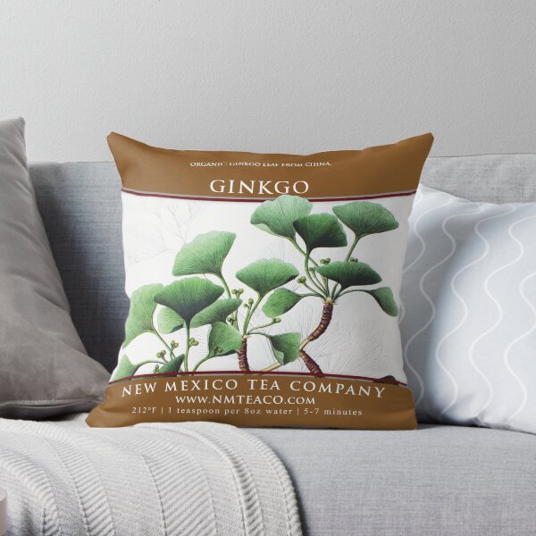 Ginkgo - Organic Throw Pillow
