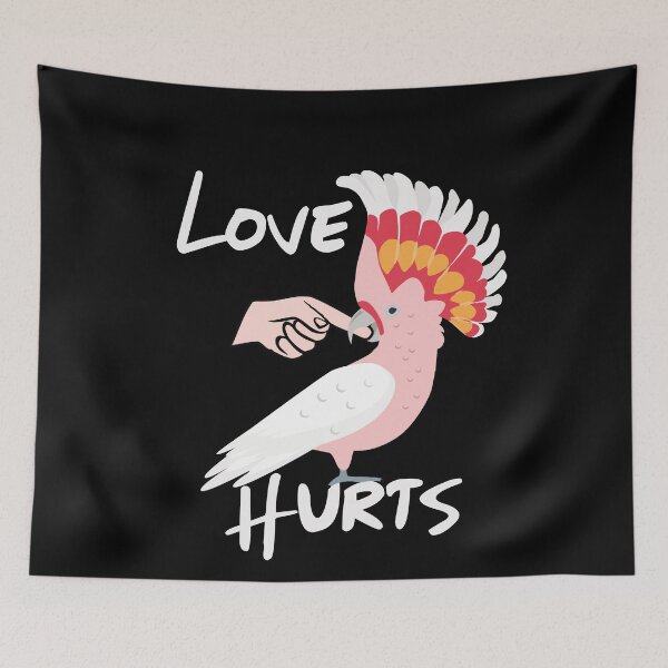 Item preview, Love Hurts Major Mitchell Cockatoo Parrot Biting Finger designed and sold by einsteinparrot.
