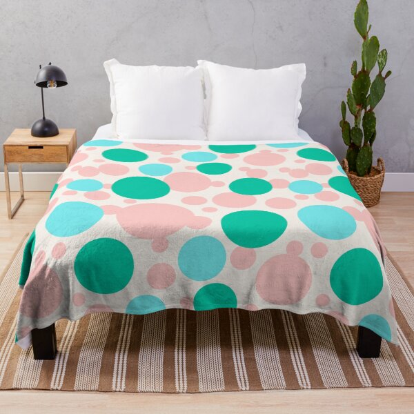 Item preview, Green, blue and pink circles over beige designed and sold by marufemia.