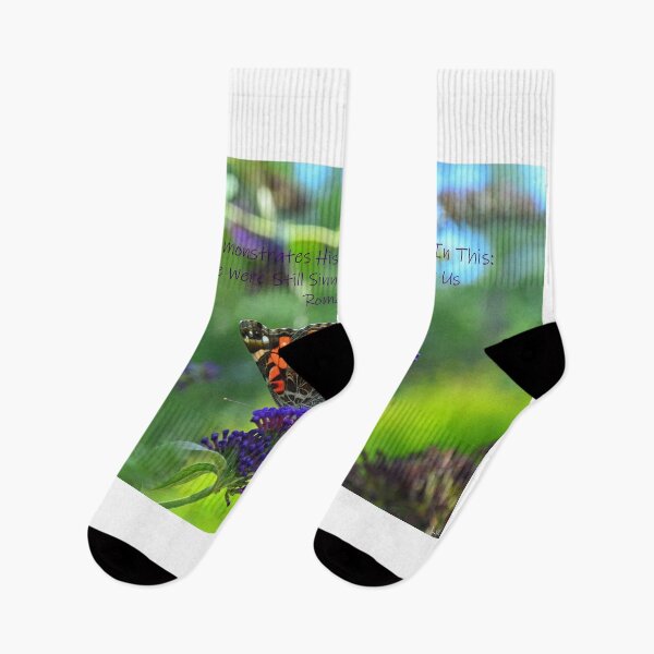 Item preview, Romans 5 8 Admiral Butterfly designed and sold by LisaWootenPhoto.