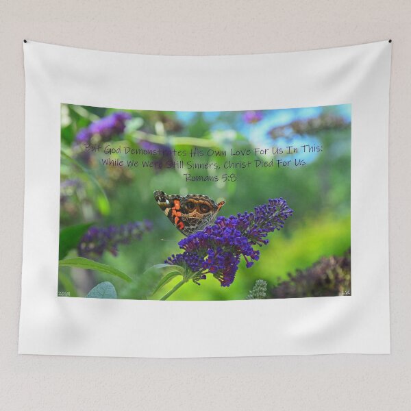 Item preview, Romans 5 8 Admiral Butterfly designed and sold by LisaWootenPhoto.