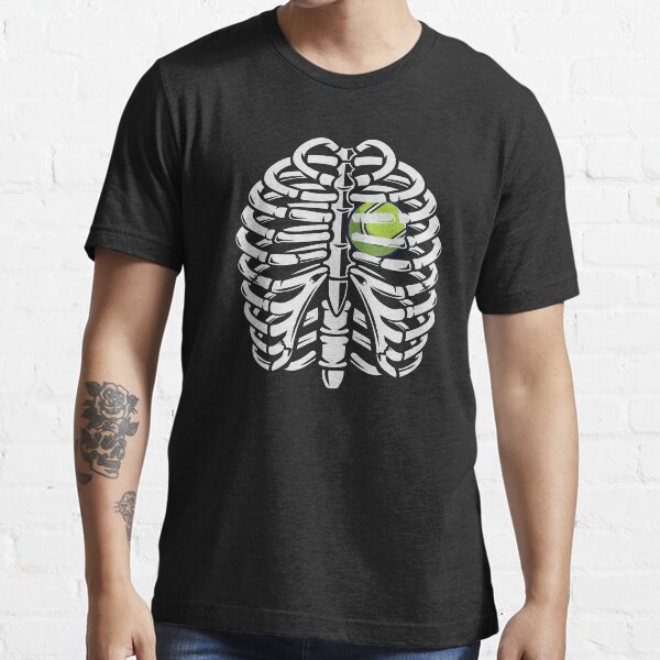 Item preview, Tennis Ball Heart in Ribcage - Halloween Tennis T-Shirt designed and sold by Dan66.