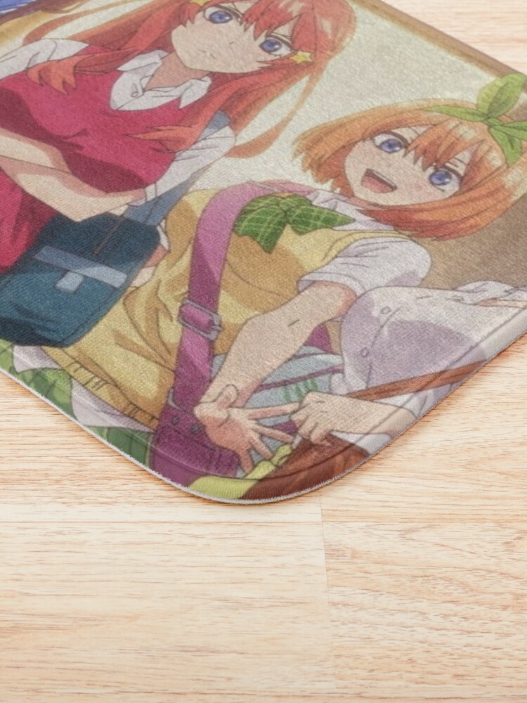 Nakano Sisters - Nino, Miku, Itsuki, Yotsuba, Ichika [Gotoubun no Hanayome/  The Quintessential Quintuplets] Bath Mat for Sale by WaboBabo